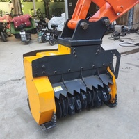 Tête de broyeur rotative pour excavatrice de 0,8 à 35 tonnes, broyeur de broussailles pour la gestion de la végétation et la démolition, garantie 1 an
