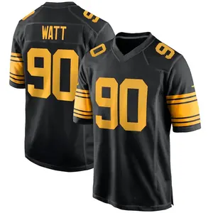 Custom Men's Pittsburgh American Football Jerseys Stitched Black USA Football Uniform #90 T.J. Watt 22 Harris 24 Porter