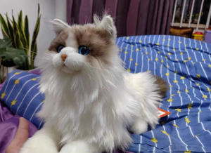 Peluche chat de simulation mignonne et tendance, modèle Maine Coon, jouet en peluche, cadeau d'anniversaire pour enfants, rembourrage en coton PP - Product Image 4