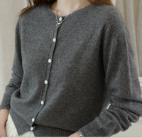 2026 concepteur personnalisé décontracté respirant pull haut pour femmes à manches longues cachemire + soie tricoté dames Cardigan mode pull