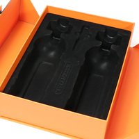 Coffret Cadeau Luxe Personnalisé Rigide à Double Porte pour Bouteille de Tequila et Vodka avec Kit Tire-Bouchon