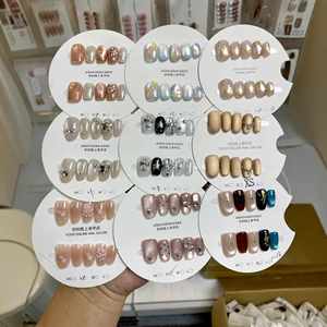Faux ongles portables, faits main, style boutique, nouvelle collection printemps-<span class=keywords><strong>été</strong></span>, style Ins, vente chaude en direct, effet œil de chat, courts et mi-longs - Product Image 2