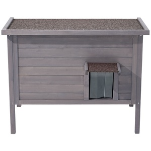 Maison pour chat en bois résistante aux intempéries pour l'extérieur, 27 pouces, vente en gros - Product Image 4