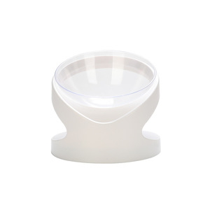 Pet Elevated Bowl With Slanted Neck Support Non Slip Easy To Clean <b>Cat</b> <b>Feeder</b> Water Bowl Rounded Shape For <b>Cats</b> - Product Image 1