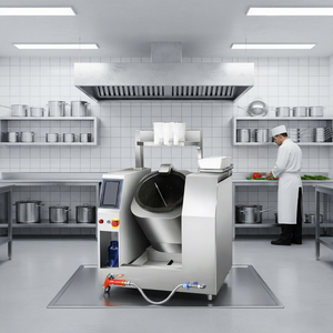 Équipement de cuisine professionnelle : Machine de cuisson automatique pour riz frit, <span class=keywords><strong>robot</strong></span> à rouleaux à alimentation automatique, <span class=keywords><strong>cuiseur</strong></span> de sel et de sauces - Product Image 6