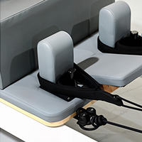 Máquina de Pilates Reformer de Aleación de Aluminio Blanca con Caja y Tabla de Salto para Gimnasios Comerciales, Estudios y Uso Profesional en Casa