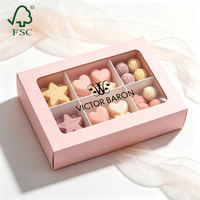 Boîte d'emballage alimentaire en carton avec fenêtre transparente, idéale pour fruits secs, noix mélangées, bonbons et snacks, avec grille intégrée