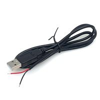1M 22AWG USB 2.0-Stecker 2-poliges Pigtail-Kabel-3A 5V USB Typ ein 2-adriges offenes Verlängerung kabel mit blankem Kabel