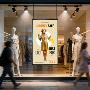 Display LCD Ultra Sottile da 43 49 55 65 Pollici per Pubblicità in Negozio, Insegna Bifacciale Leggibile alla Luce Solare per Vetrine - Product Image 2