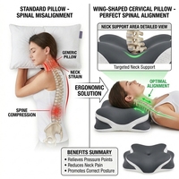 Oreiller de lit de style nouveau, oreiller orthopédique pour l'alignement de la colonne cervicale et la correction du cou, oreiller multifonctionnel en mousse à mémoire de forme