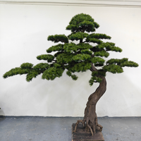 Chinesischer Künstlicher Bonsai-Kiefernbaum Hochrealistische Nachbildung einer Kiefer für Innen- und Außenbereich Garten- und Landschaftsdekoration