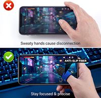 Ptwola – Lot de 6 doigts de jeu anti-transpiration en fibre d'argent, sensation fine et lisse pour téléphones mobiles et appareils à écran tactile