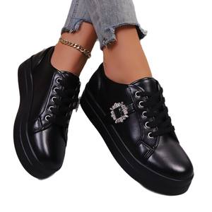 Colección de otoño 2025, <span class=keywords><strong>zapatillas</strong></span> informales para <span class=keywords><strong>mujer</strong></span> con cierre de cordones, zapatos para caminar de suela blanda, plantilla de malla, salida directa de fábrica - Product Image 5