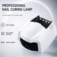 Lampu Kuku LED UV dengan Bracket, Bebas Genggam, Lampu Pengering Pedikur Kaki, Sensor Otomatis 30 Detik, Pengering Gel Kuku Pintar, Mode Ganda M1 M2
