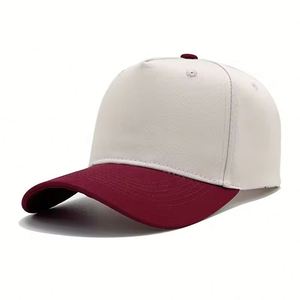 Casquettes de baseball sportives en coton bicolores à 5 panneaux avec logo personnalisé - Product Image 2