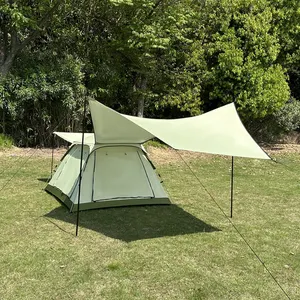 Ruizhan New Arrival Oxford Fully Automatic Camping Outdoor Tents Quick Open Camping Tent With Extra Tarp