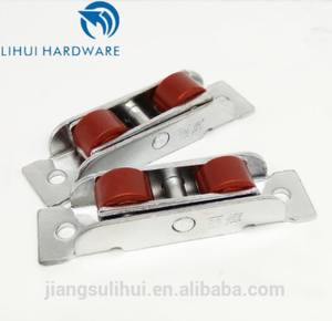 14/16mm UPVC puerta <span class=keywords><strong>de</strong></span> acero inoxidable y ventana <span class=keywords><strong>polea</strong></span> <span class=keywords><strong>de</strong></span> nailon Push Pull doble ranura en U rueda Push Window rodillo obturador - Product Image 3