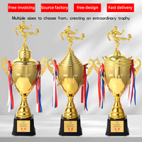 Trophée de Coupe du Monde de Football en Métal Doré de Luxe et Haute Qualité pour Compétition Sportive – Trophées Métalliques Personnalisés