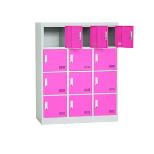 خزانة مدرسية لتخزين الحقائب في المدرسة الابتدائية مصنوعة من المعدن خزانة حقائب متعددة الألوان للطلاب خزانة للحضانة من الفولاذ