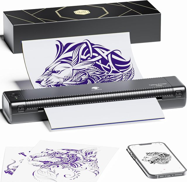 Phomemo TP81 Wireless Tablet Smartphone & PC Tattoo Stencil Printer for Tattoo Artists & Beginners
