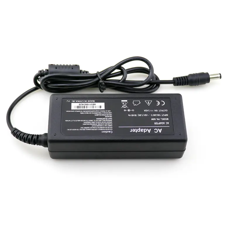 Laptop battery charger ac dc power adapter 19V 3.42A 65W for Toshiba