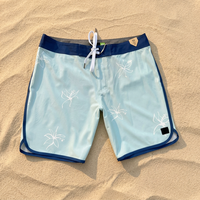 Short de bain rose pour homme avec rayures noires, séchage rapide, taille à cordon de serrage, décontracté