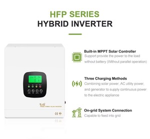 Inversor Híbrido de Red de 8KW, Inversor Solar Doméstico de Onda Sinusoidal Pura de 3.3KW-12.3KW, MPPT, WiFi, Pantalla LED, Salida de CA, Protección IP65, Conexión a Red - Product Image 5