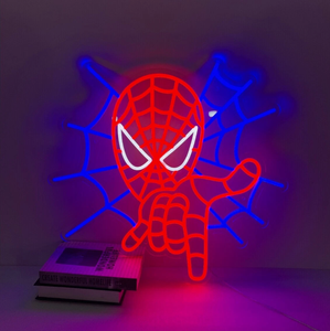 Letrero de neón LED de <span class=keywords><strong>Spiderman</strong></span> personalizado, regalo de cumpleaños para niños, arte de pared de neón para dormitorio de casa - Product Image 3