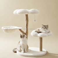 Arbre à chat MoMo Paw de luxe, grand, classique, écologique, en peluche douce, avec griffoir en sisal et perchoir doux, pour chats d'intérieur