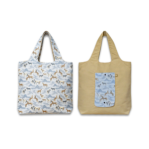 ECO Friendly RPET 100% Shopping Tote Bag Foldable Folding Waterproof Polyester Shopping Bags Women for Out Door - Product Image 2