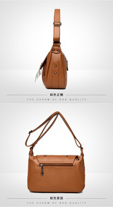 Bolsos de Mano para Mujer al por Mayor, Personalizados, Vintage, de Cuero PU, Tipo Tote, Bandolera, Hobo, con Doble Cremallera - Product Image 4