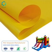 Lona de PVC Industrial con Revestimiento Impermeable de Alta Densidad y Grosor Personalizado, Tela para Uso en Exteriores, Ideal para Castillos Inflables para Niños
