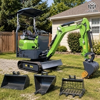 Mini-excavatrice FULCORE avec châssis télescopique en option, idéale pour les travaux en espace restreint, livraison gratuite