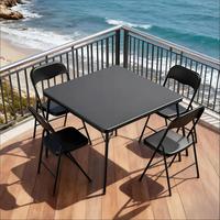Ensemble de table et de chaises de salle à manger moderne, mobilier de luxe, chaise de restauration rapide, cadre en métal, table carrée et ensemble de chaises pour restaurant KC-CT008