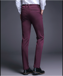 Pantaloni da Completo da Uomo, Blazer, Pantaloni Eleganti Slim Fit Elasticizzati, Casual, Formali, da Cerimonia, Business, Festa, Pantaloni <span class=keywords><strong>Cargo</strong></span> Maschili Elasticizzati - Product Image 4