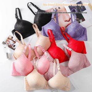 Soutien-gorge Jacquard haut de gamme pour femmes âgées d'âge moyen confortable doux grande taille coupe en nylon pour <span class=keywords><strong>gros</strong></span> <span class=keywords><strong>seins</strong></span> petits <span class=keywords><strong>seins</strong></span> - Product Image 1