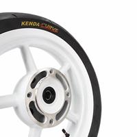 Jantes Tuttio blanches de 12 pouces prêtes à l'installation, pneus Kenda Curve compatibles avec les roulements Valinsu EM5 Pro RTR, Yozma, Heybik, Sumos, cadres et roues
