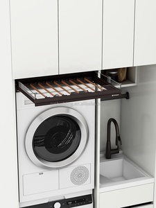 Gabinete personalizado <span class=keywords><strong>con</strong></span> panel de panal de aluminio Gabinete de balcón apilado de doble máquina y combinación de gabinete de <span class=keywords><strong>baño</strong></span> integrado - Product Image 2