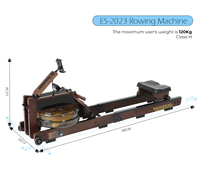 Remo de madera para interiores fácil de mover con pantalla LCD y ruedas para uso doméstico