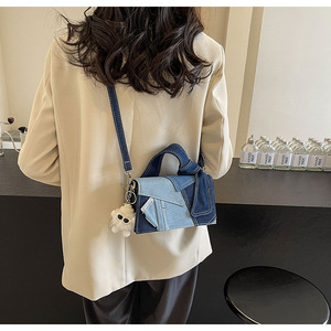 Bolso <span class=keywords><strong>de</strong></span> Mezclilla Minimalista para Mujer, Nuevo Bolso Cuadrado Pequeño <span class=keywords><strong>de</strong></span> Moda, <span class=keywords><strong>de</strong></span> Alta Gama, Versátil y Moderno, Bolso Tote - Product Image 4