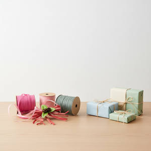 Nature-pak 100% Biologisch Abbaubare Umweltfreundliche Dekorative Bänder OEM ODM Fabrik Raffia-Schnur Pro Rolle Kraftpapier-Webband - Product Image 3