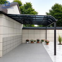 Abri de voiture moderne en aluminium sur mesure, auvent extérieur en polycarbonate pour allée de stationnement