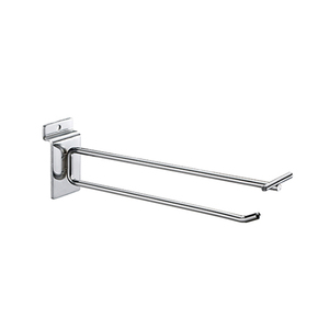 Metal <strong>chrome</strong> slatwall display <strong>hook</strong> with plastic price label holder - Product Image 2