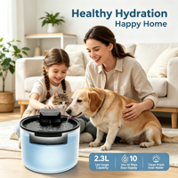 Fontaine à eau automatique intelligente pour animaux de compagnie, marque privée OEM ODM, avec filtration et circulation d'eau fraîche, grande capacité, pour chats et chiens