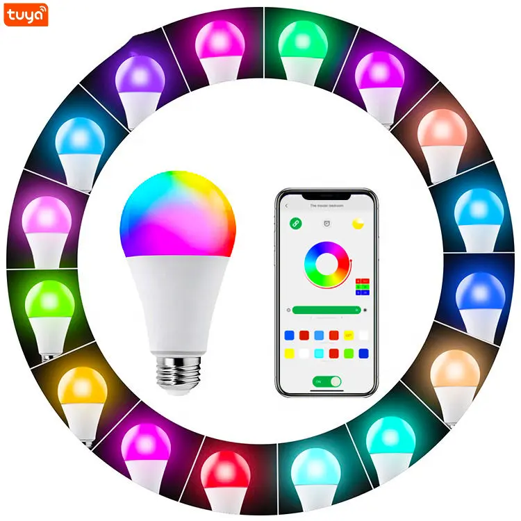 Tuya Smart Home A60 lampadina Rgb bianco freddo bianco colorato elettronica Wifi BT e zigbe3.0 Alexa Google Assistant