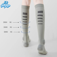 Chaussettes de Compression à Long Tube Personnalisé Professionnel Course à Pied Fantaisie Chaussette de Compression Fitness Cyclisme Badminton Chaussettes Sport