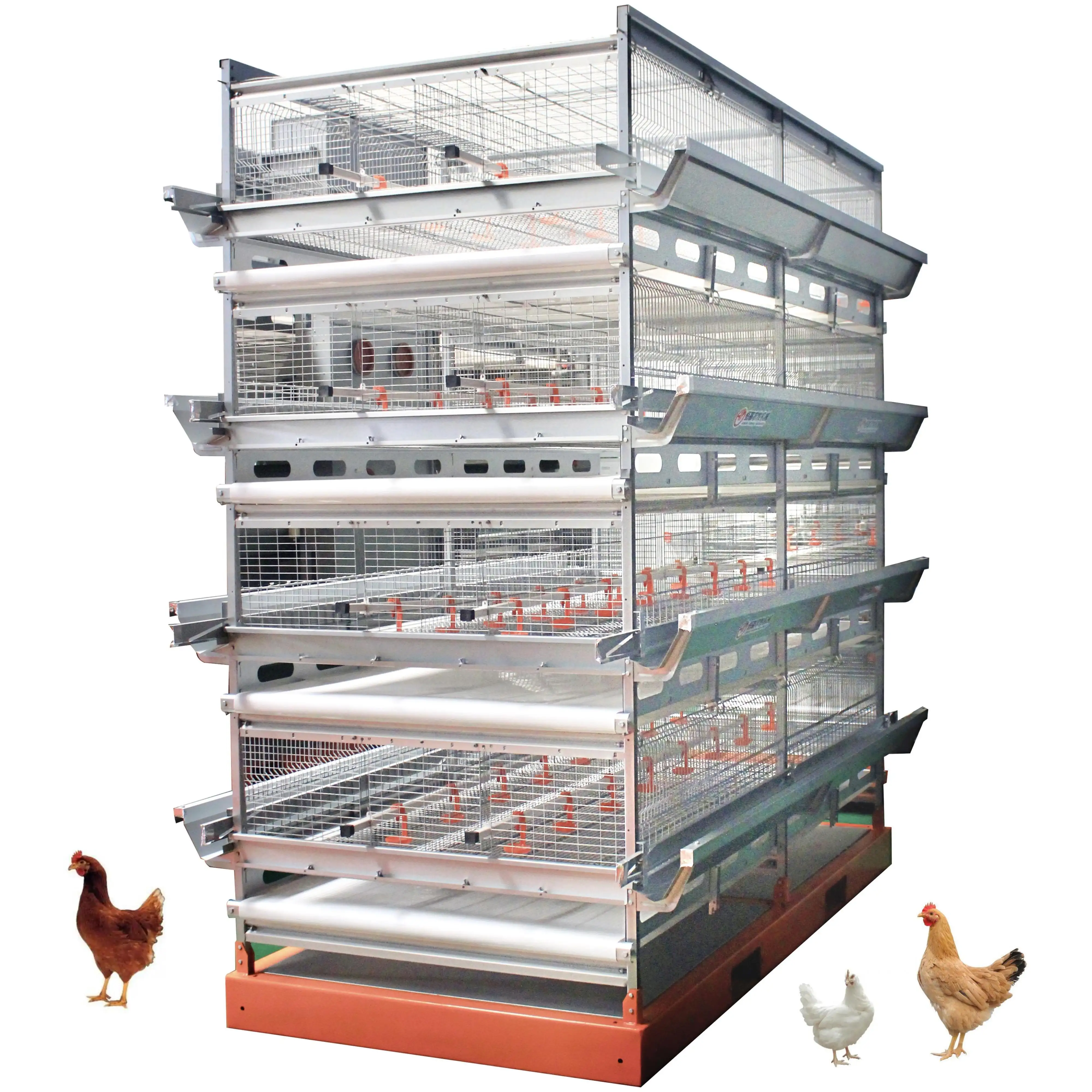 Gute Qualität und billige Geflügelfarm Hühnerei Sammeln Schicht Hühner Käfig Geflügel Schuppen Schicht Coop