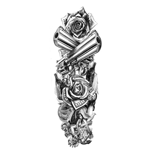 Hadiyah beauté dessin animé Dragon Design <span class=keywords><strong>bras</strong></span> complet manchon de <span class=keywords><strong>tatouage</strong></span> temporaire fonction de transfert d'eau en papier femmes fêtes d'hommes - Product Image 4