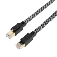 Kabel Patch Gigabit LAN RJ45 tahan lama CAT5/CAT8 RJ45 untuk PC Router & Modem panjang banyak tersedia