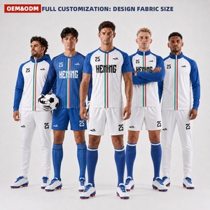 Set Perlengkapan Sepak Bola, Seragam Bernapas, Set Lengkap, Baju Olahraga Sepak Bola, Jersey Retro Original, Pakaian Sepak Bola - Product Image 1